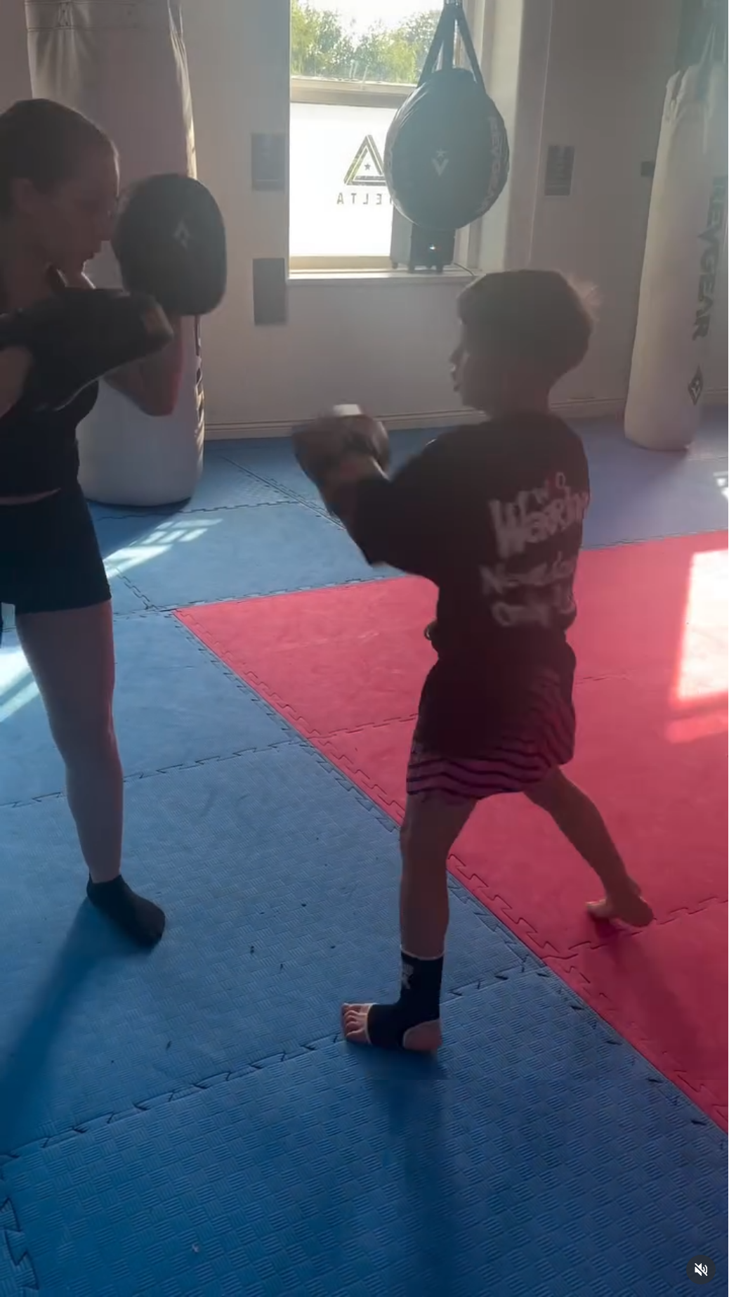 Little Warriors kids class — pad work